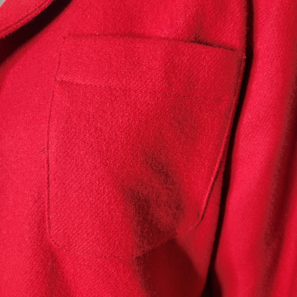 Women's Bridgewater Classic 100% Wool Long Sleeve Cropped Red Jacket Size10 - Picture 5 of 11